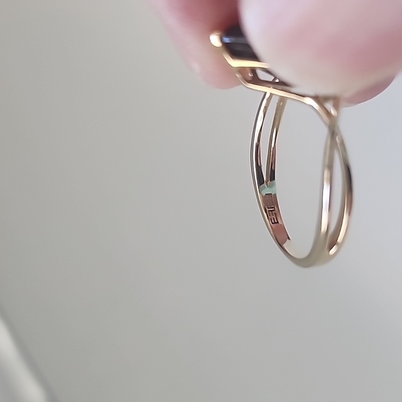 Effy size 7 14kt gold  Smokey Topaz and Diamond - Picture 3 of 4